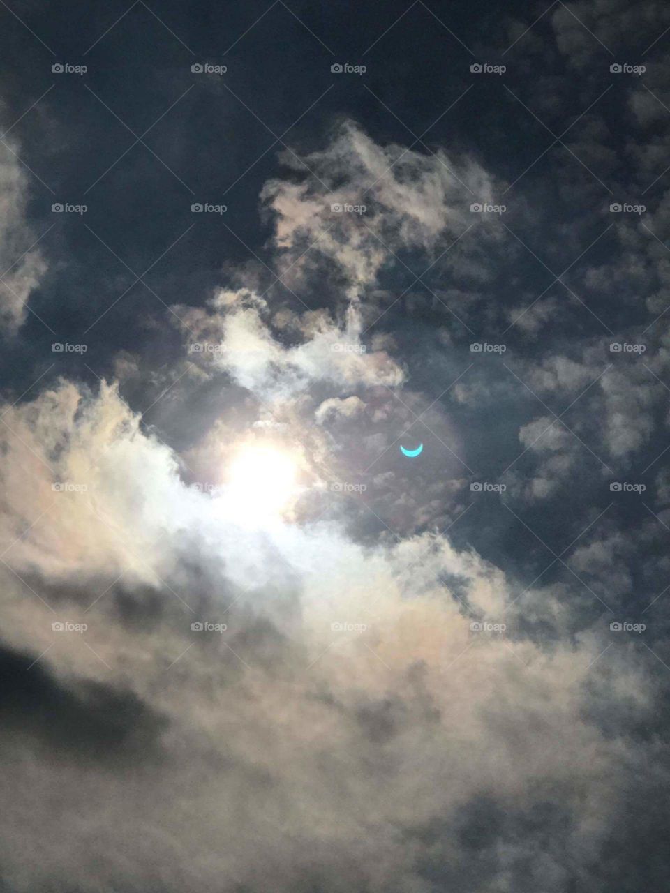 The eclipse, blue moon