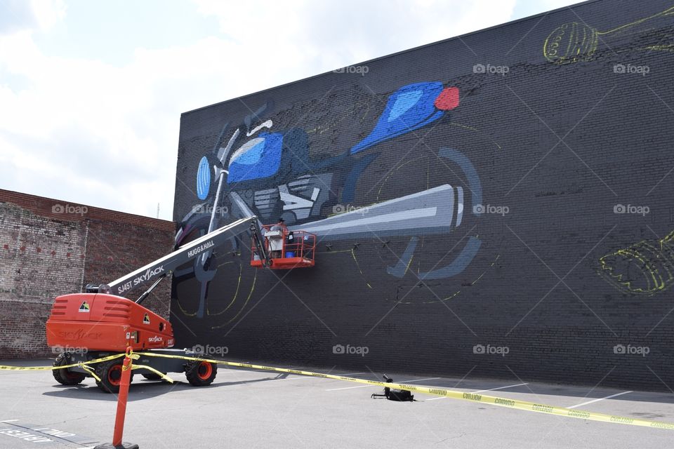 Street art in progress