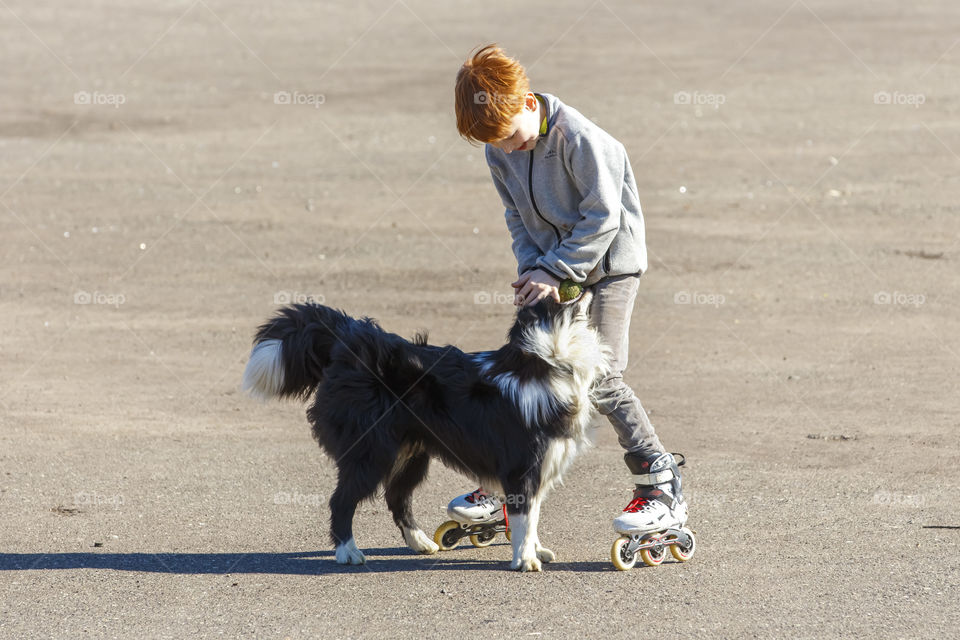 Boy with a dog 