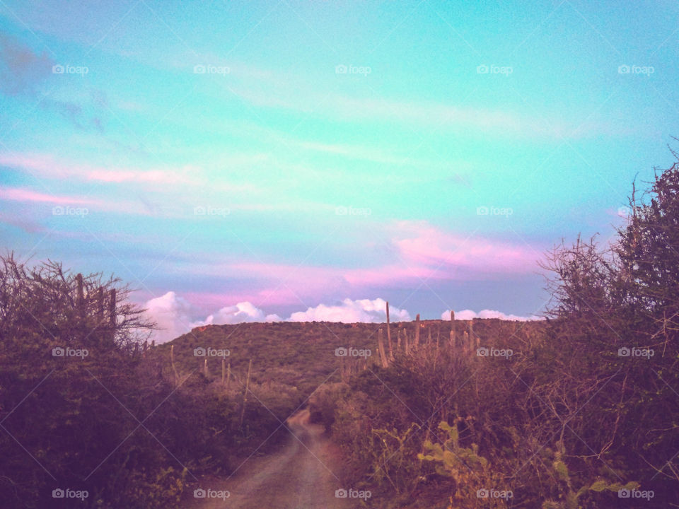 mesmerizing mix of colors of the clouds and the sky