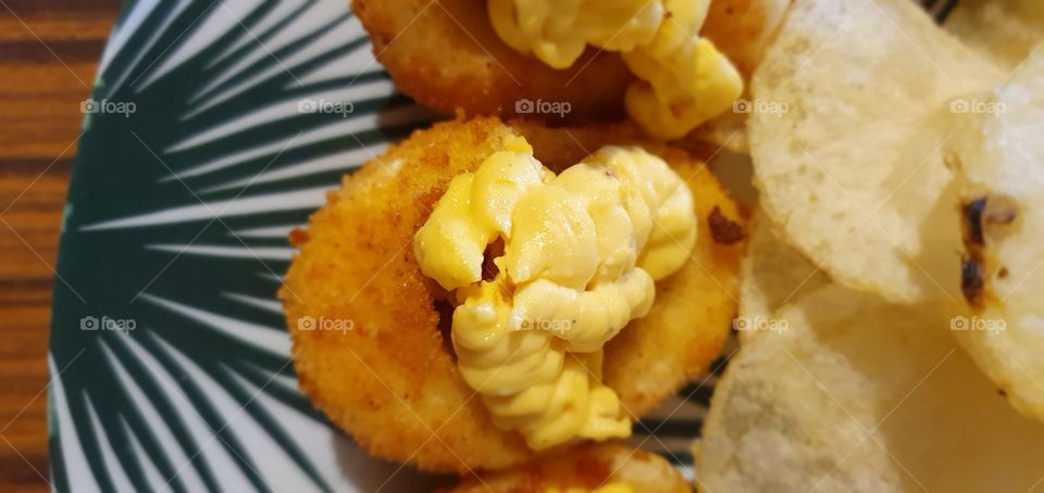 œuf mimosa frit