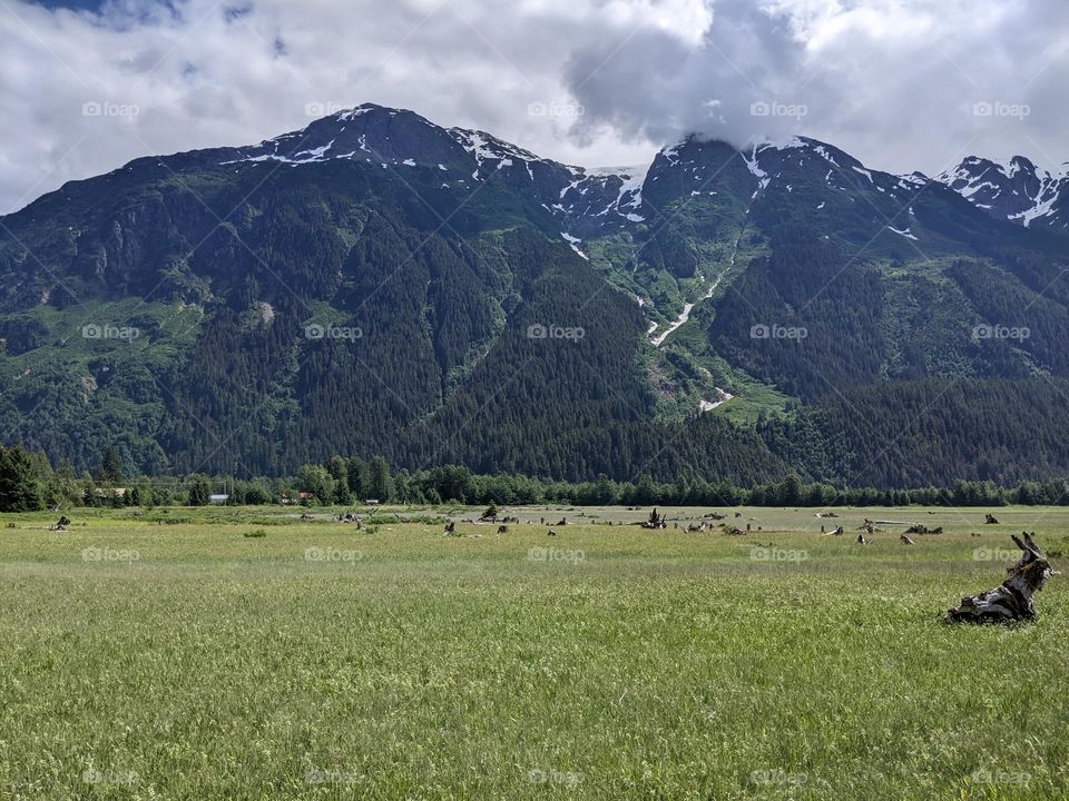 meadow and mountain meet at the infinity point