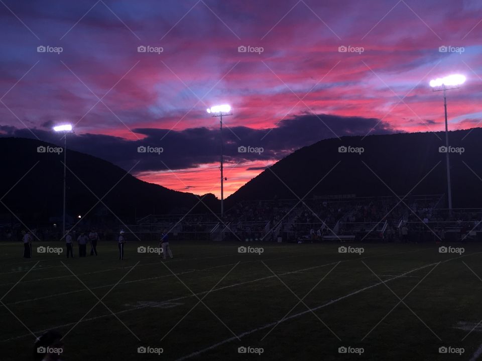 Sunset at the big game 