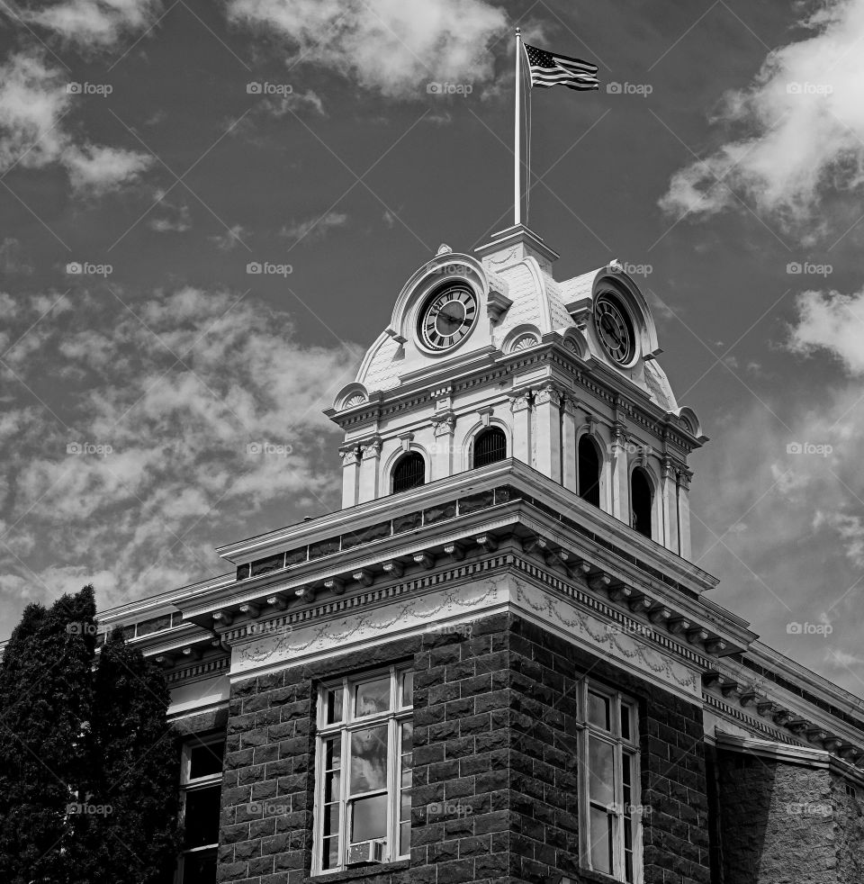 The historic Crook County Court House in Prineville in Central Oregon 