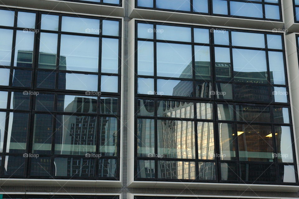 reflexion. windows with windows