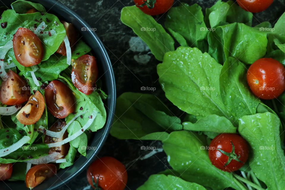 Salad Flatlay