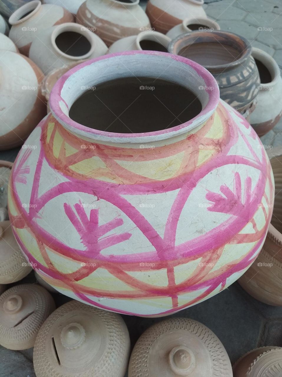 Desi pitcher with design and decorated,desi Friz generally use in villages