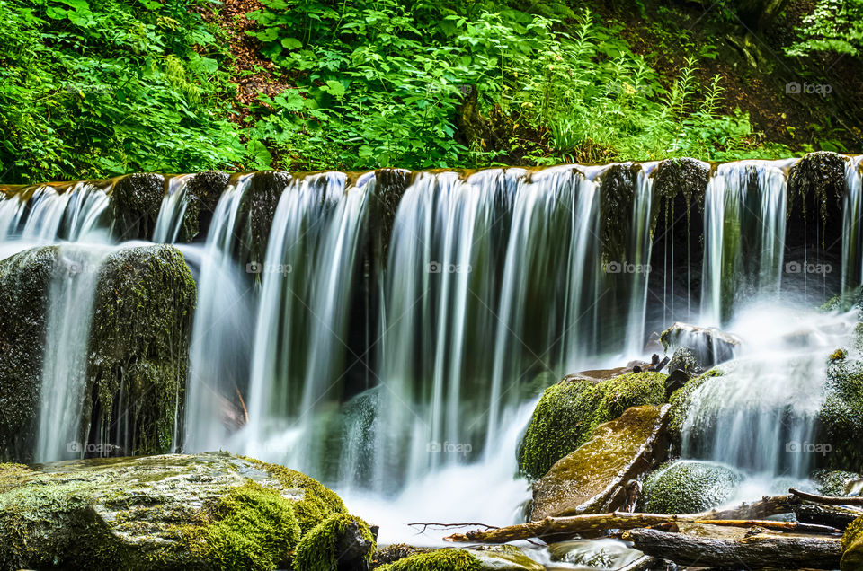 Shypit waterfall in the Carpathian mountains