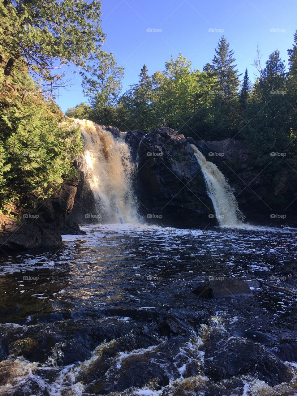 The Little Manitou Falls at Pattison State Park in Wisconsin