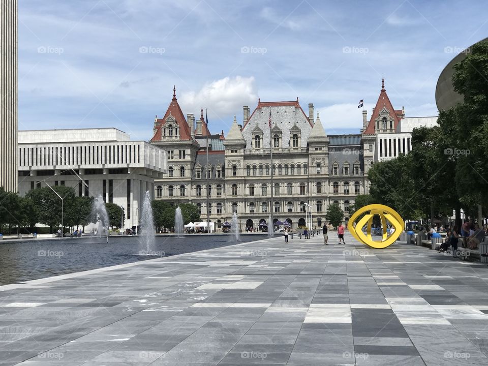 A view of the Capitol Building, in Albany, NY. 