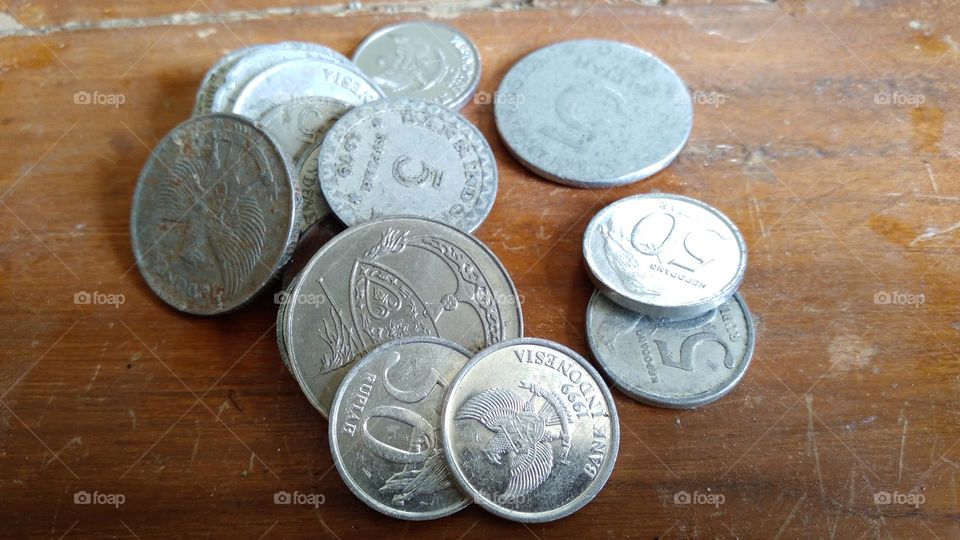 Old coins that are still in storage
