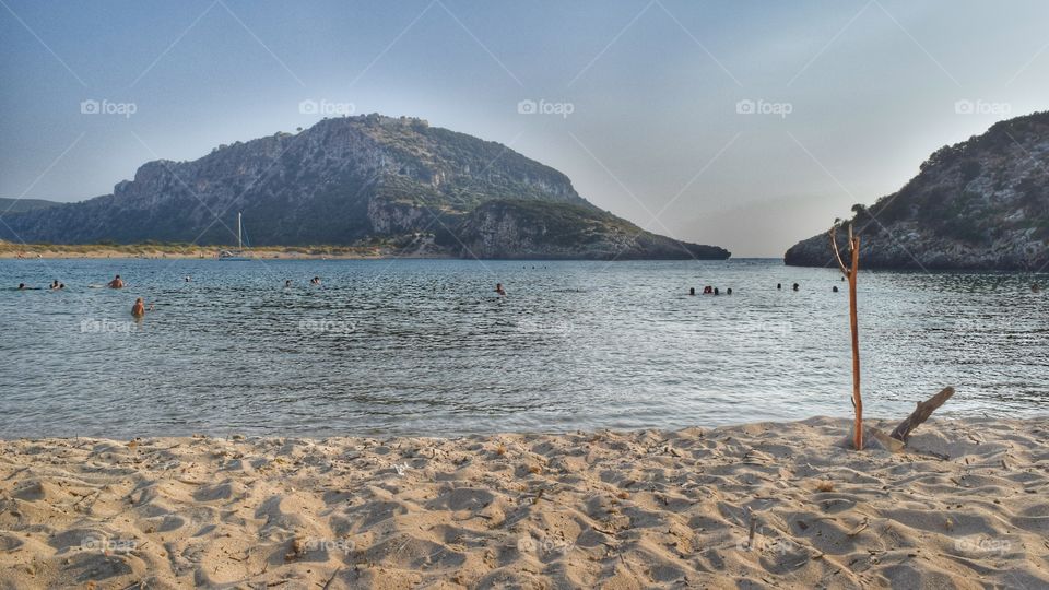 Summer beach. Greece, Voidokoilia summer beach