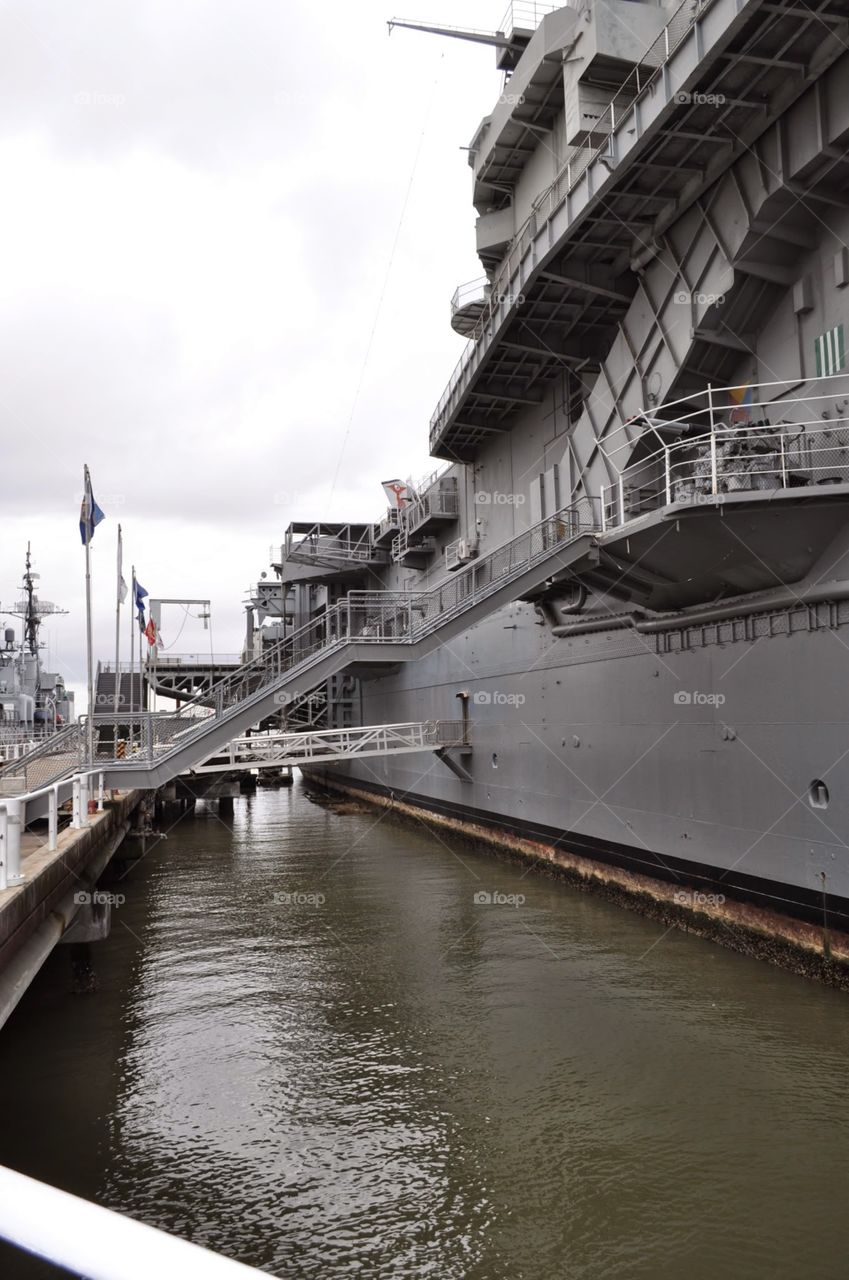 Side of USS Yorktown