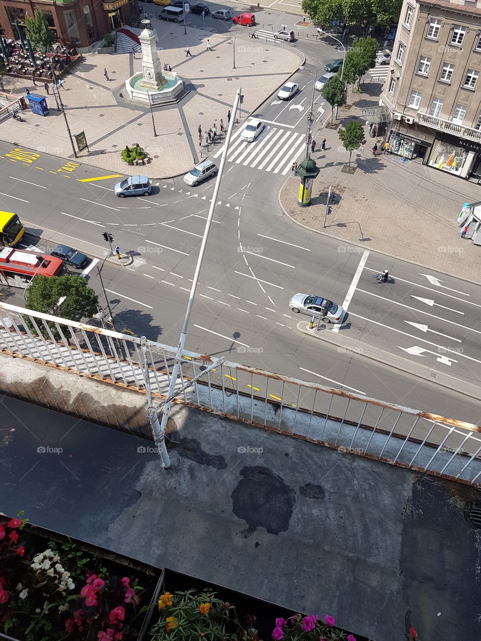 street traffic in the city center