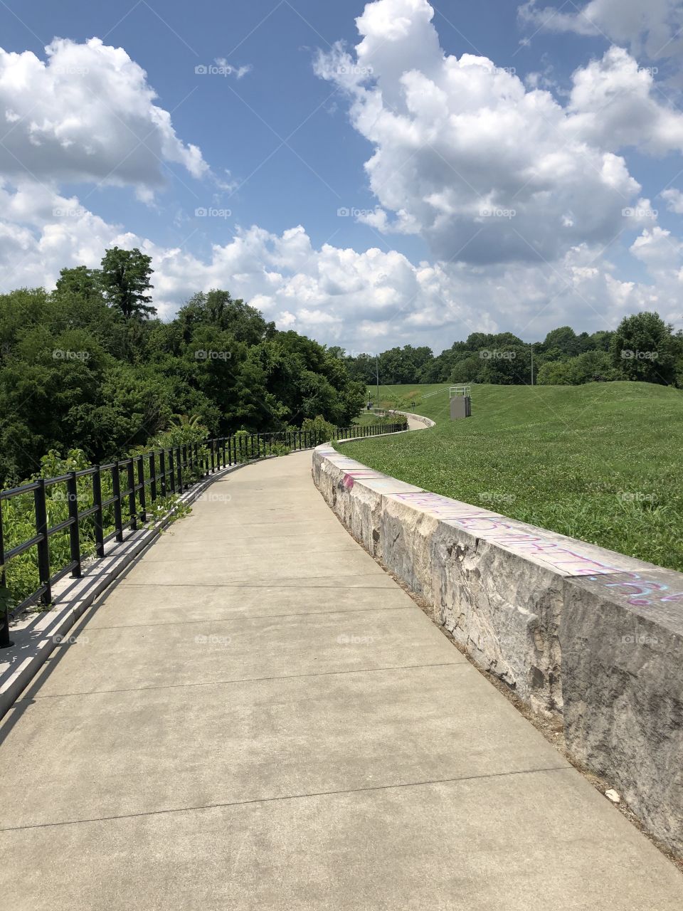 Wall and path along the River