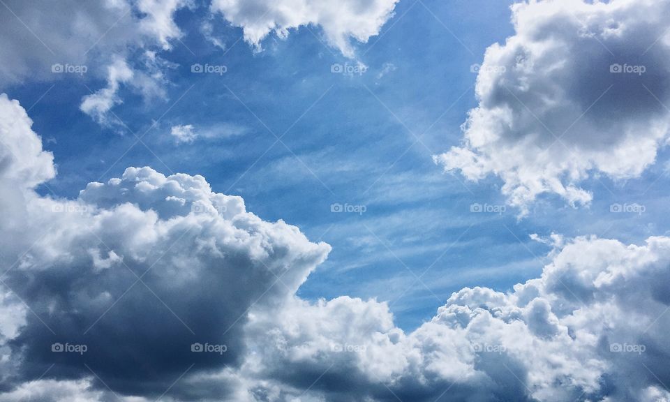 Clouds in blue sky