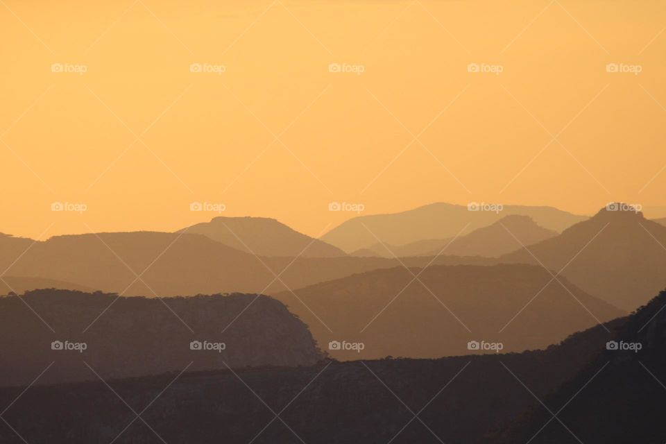 The Bvumba Mountains at sunset 