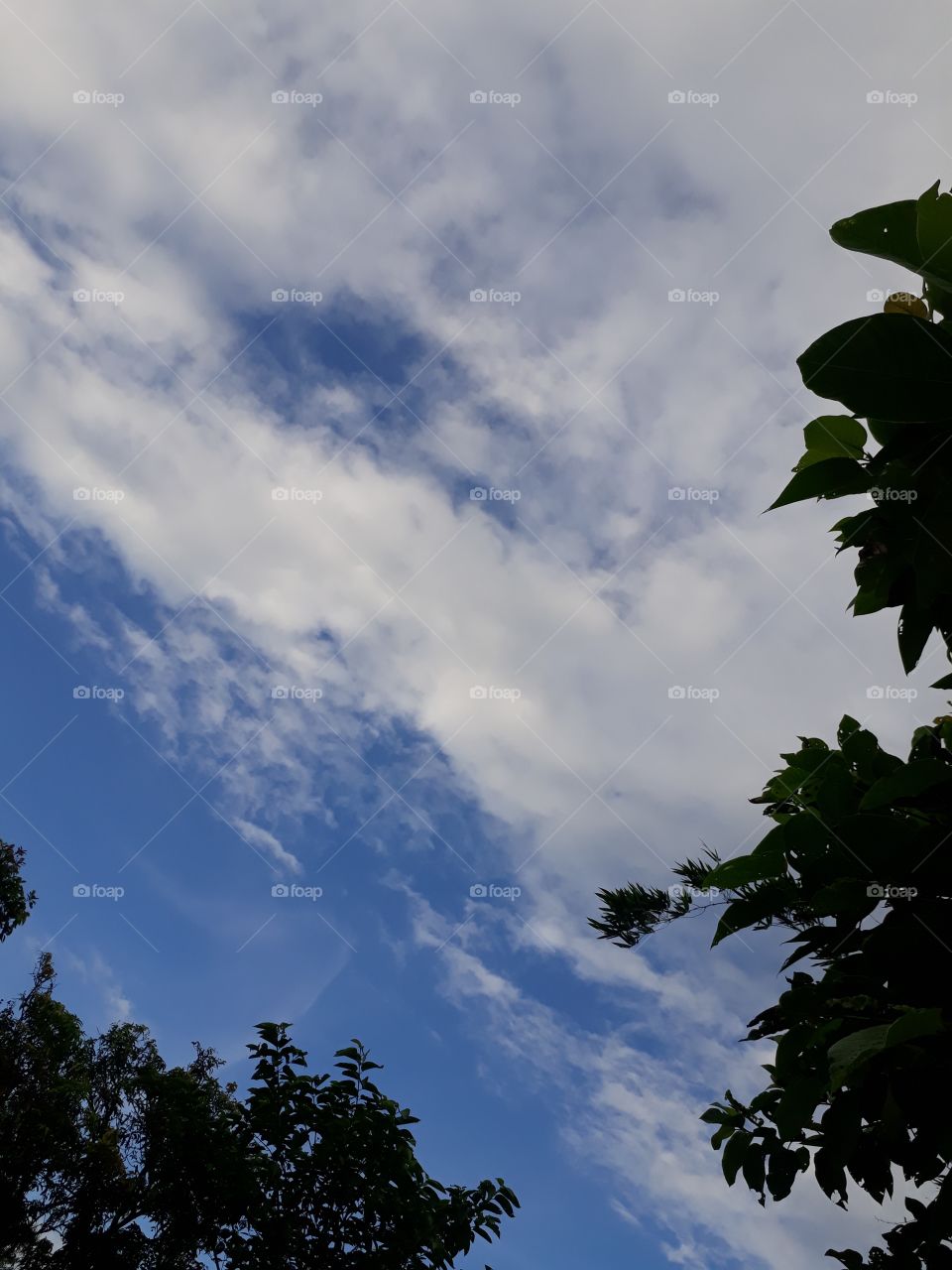 Nice clouds in the sky Indian village