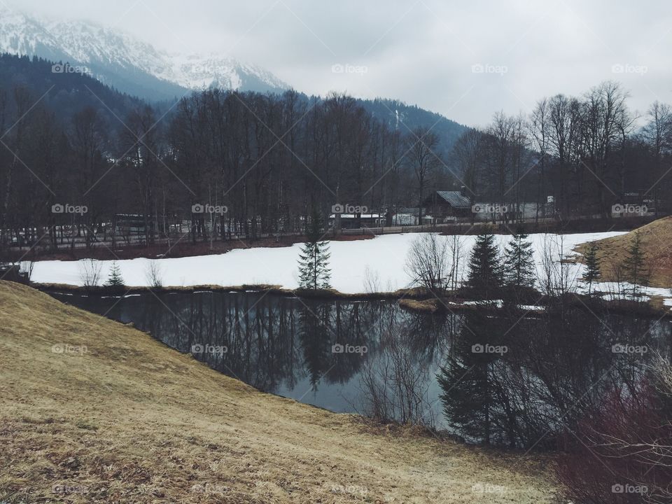 Frozen lake