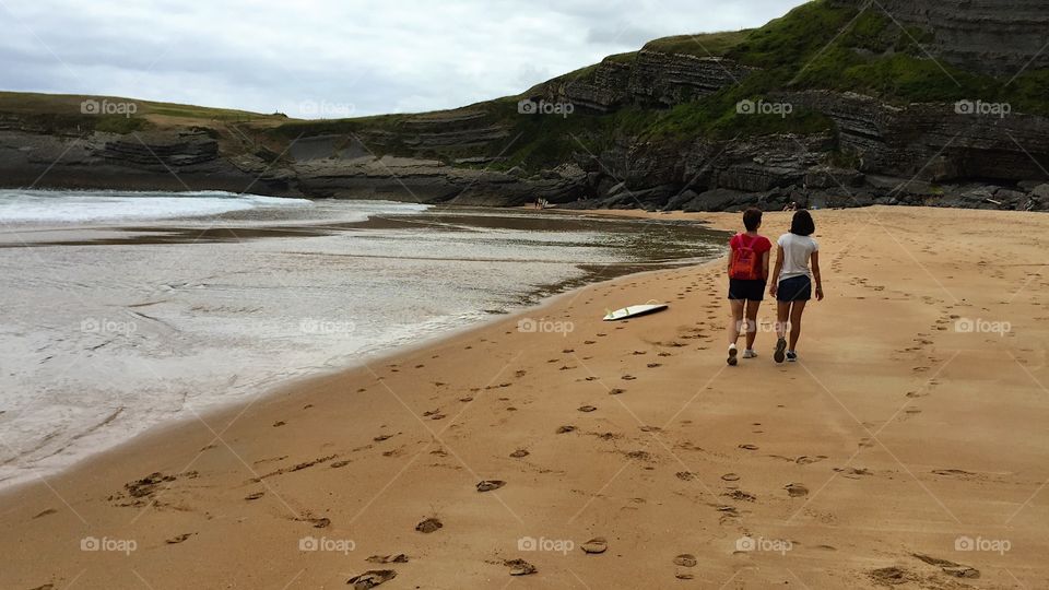 Walking by the beach