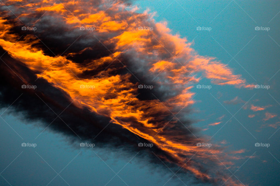 flaming clouds