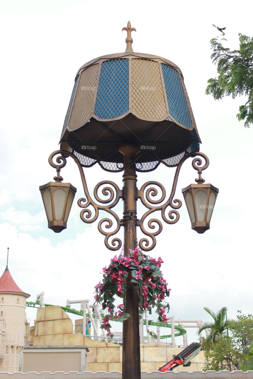 street lamp. a beautiful street lampshade...