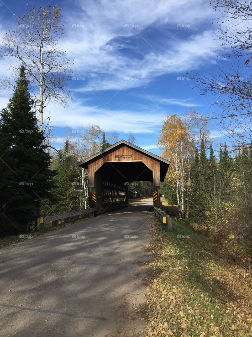 One of the few covered bridges left in Wisconsin.  