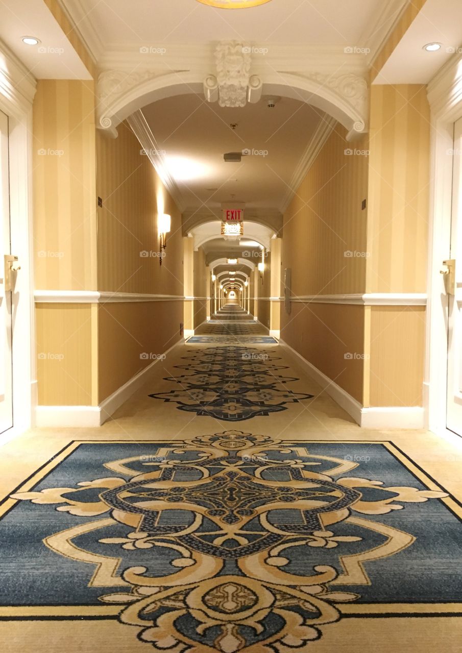 Fancy hallway in the Venetian. Las Vegas. Nevada. 