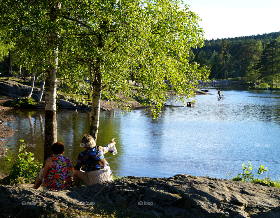 Summer scenery by Sognsvann, Oslo