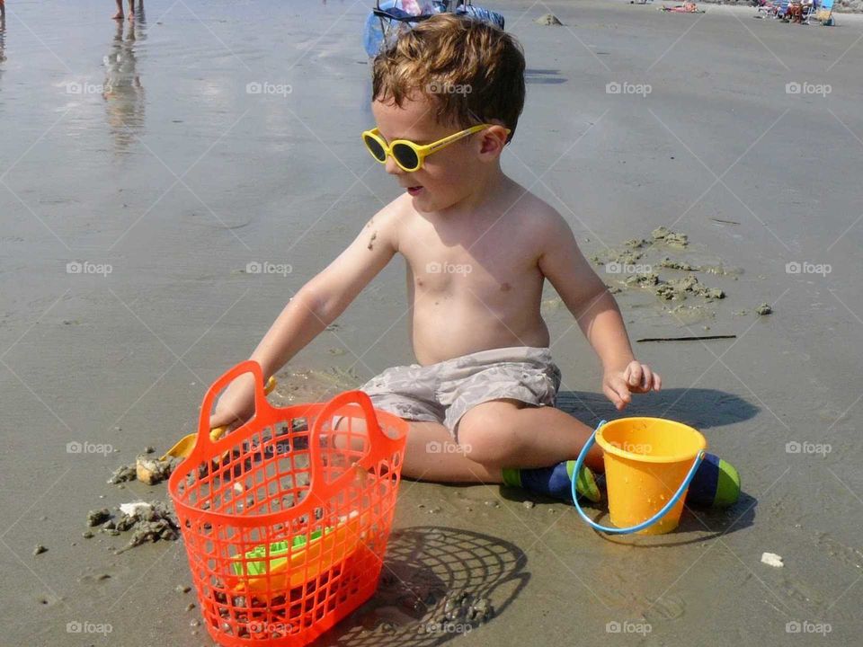 Digging in the sand