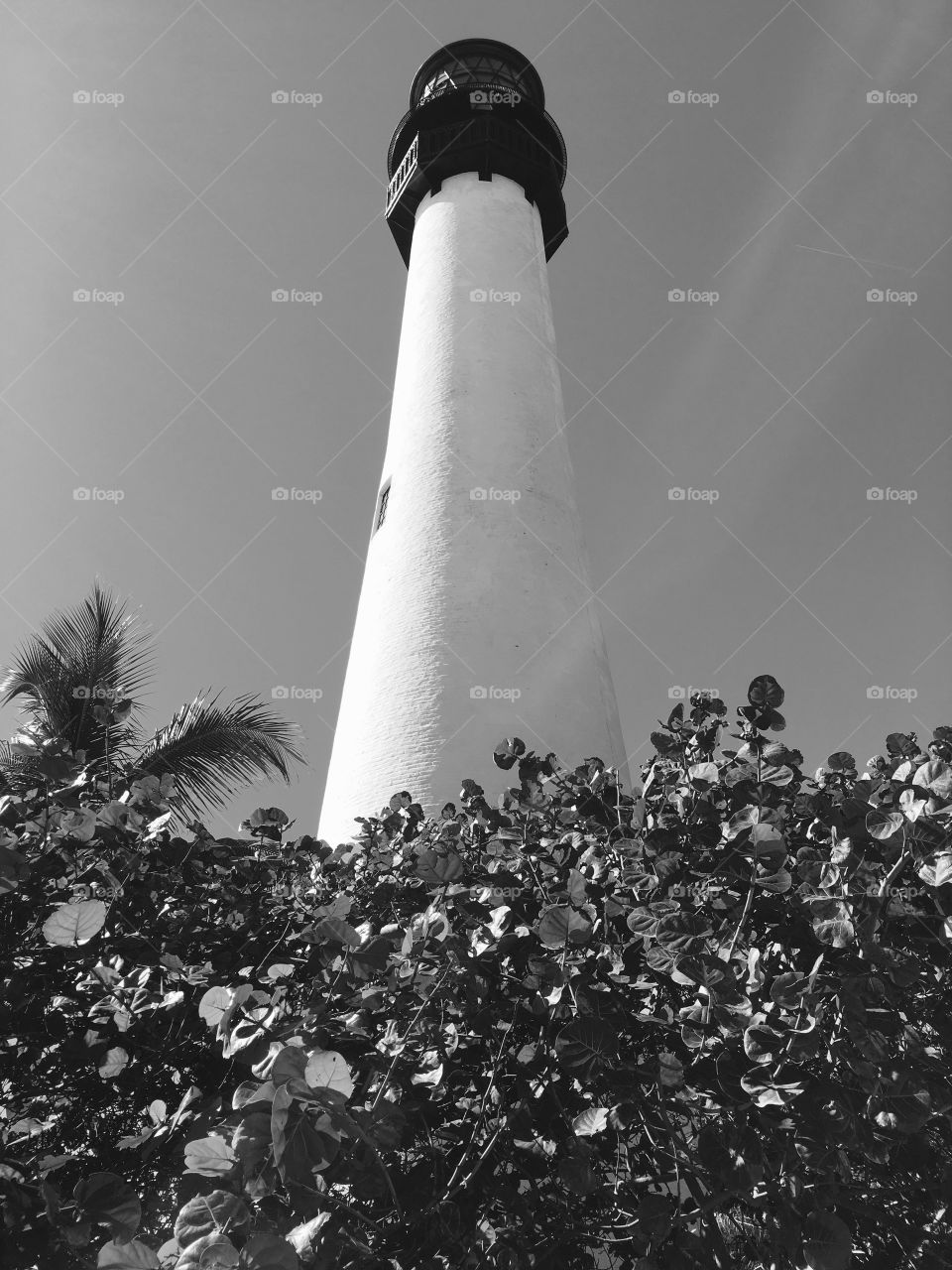 Black and white lighthouse.