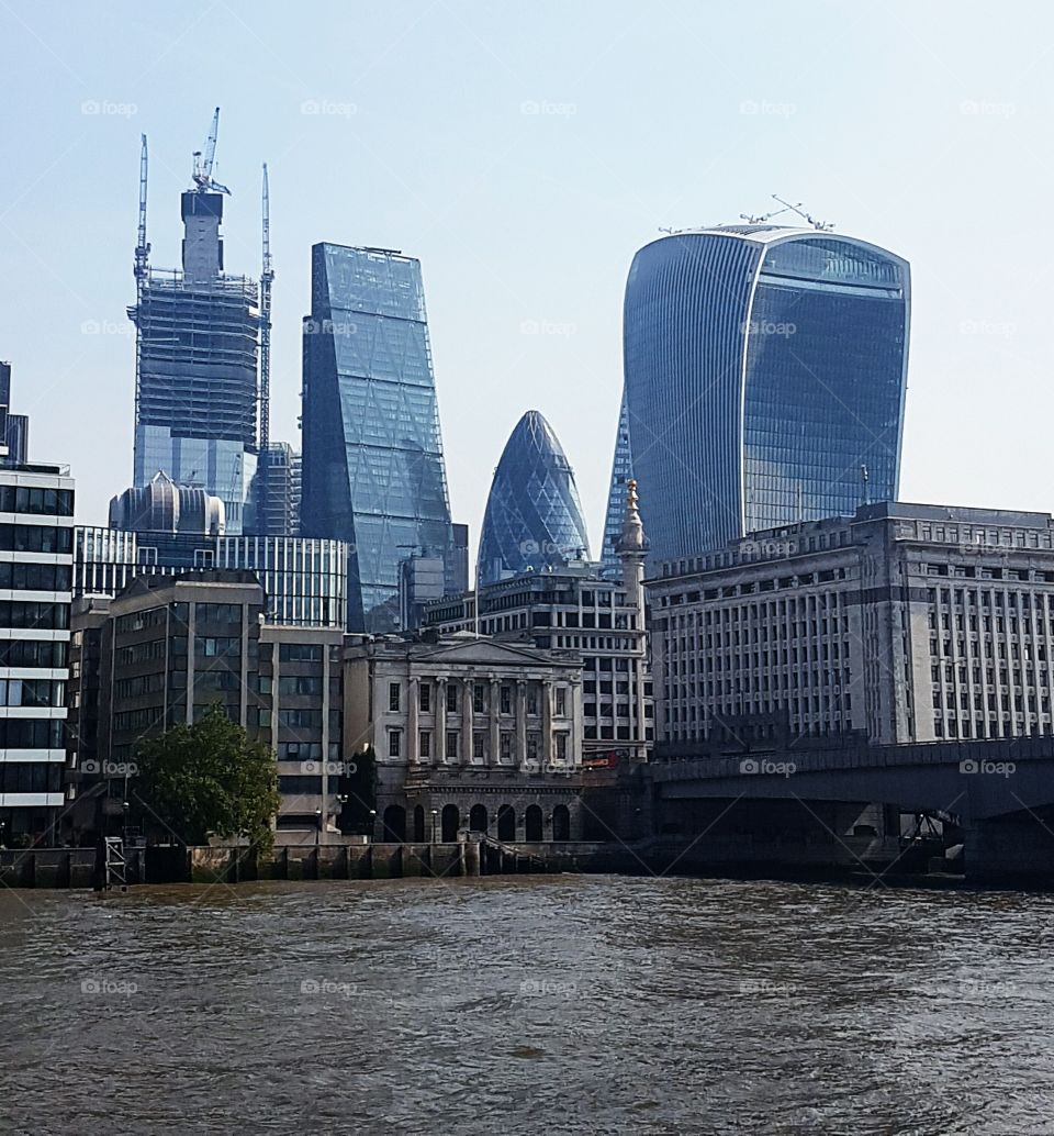 From right to left... The Walkie-Talkie, The Gherkin, The Cheesegrater. London, UK...