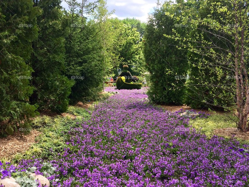 Traveller plants and flowers sculpture
Mosaiculture exhibit 