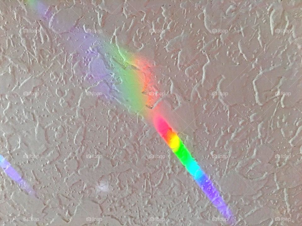 A spectral light from a prism.