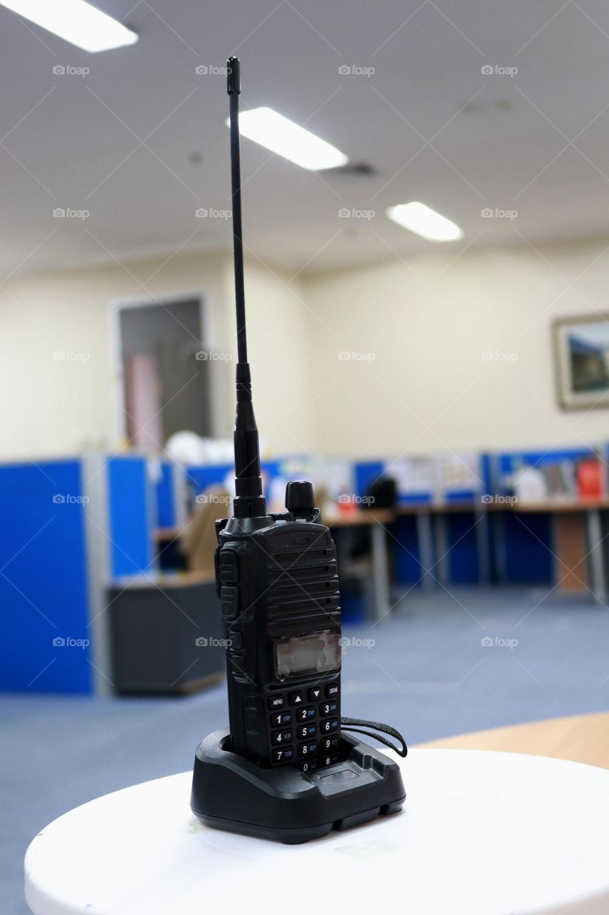 walkie talkie is a short distance communication tool usually used by security guards