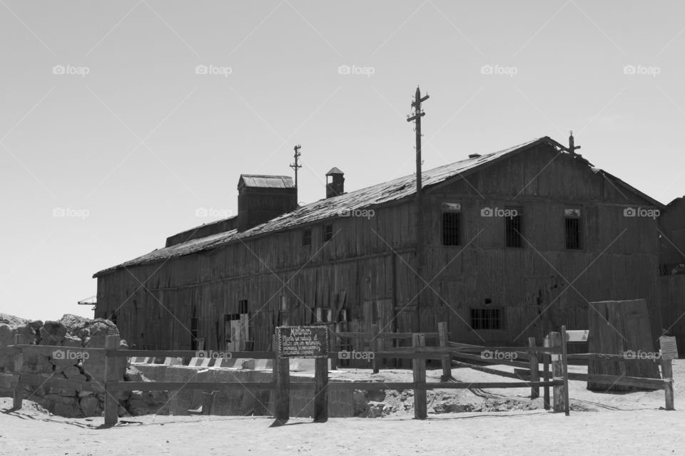 Ghost town in the Atacama Desert in Chile.