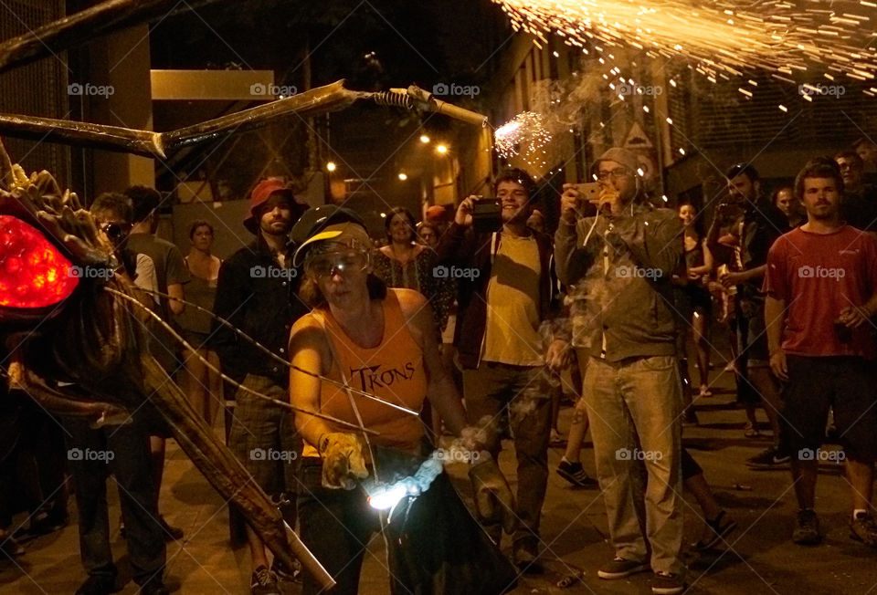 Correfoc de les Festes de Gracia. Barcelona. 