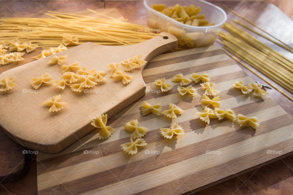 Different types of pasta