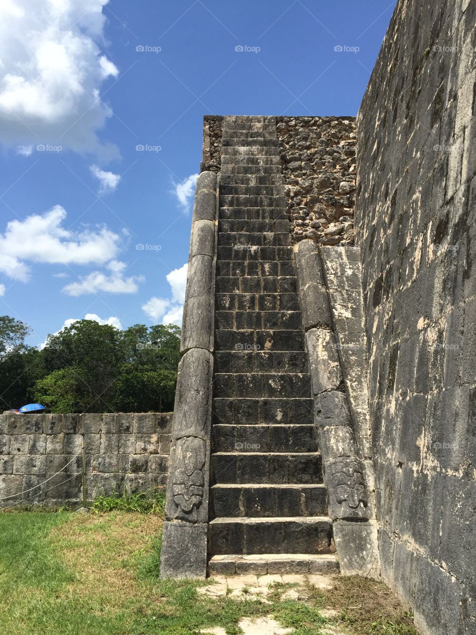 Mayan pyramid steps