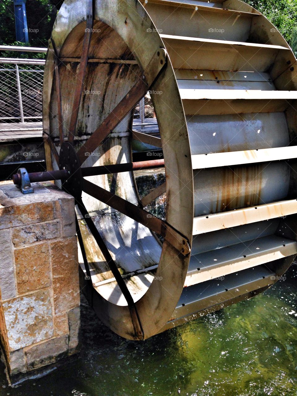 The Power of water. Water powered wheel