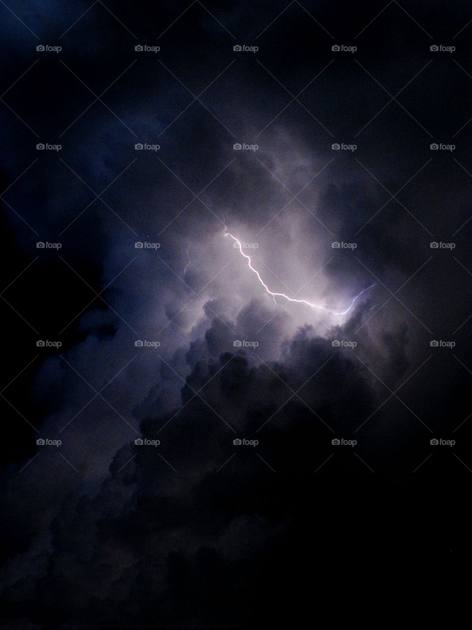 Dark Clouds with Lightning