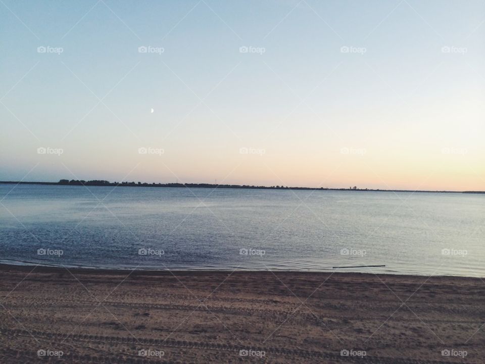 Evening. The northen dvina