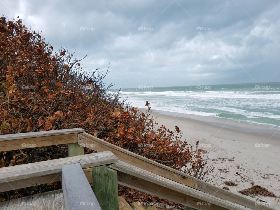Beachside After the Hurricane in Cocoa Beach, FL  After Maria