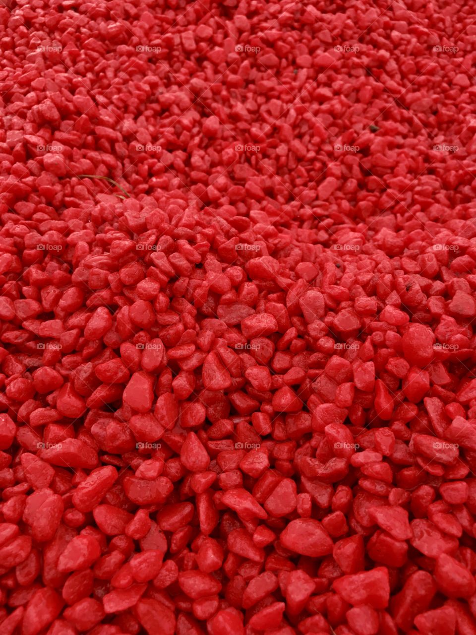 A lot of small red stones 