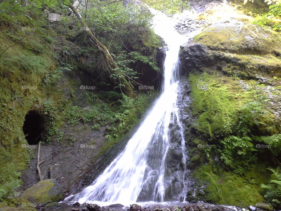 waterfall next old Spanish mine