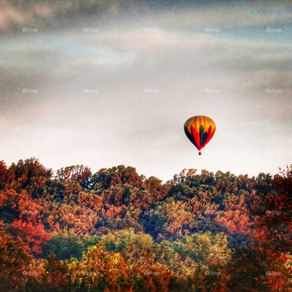 Autumn hot air balloon