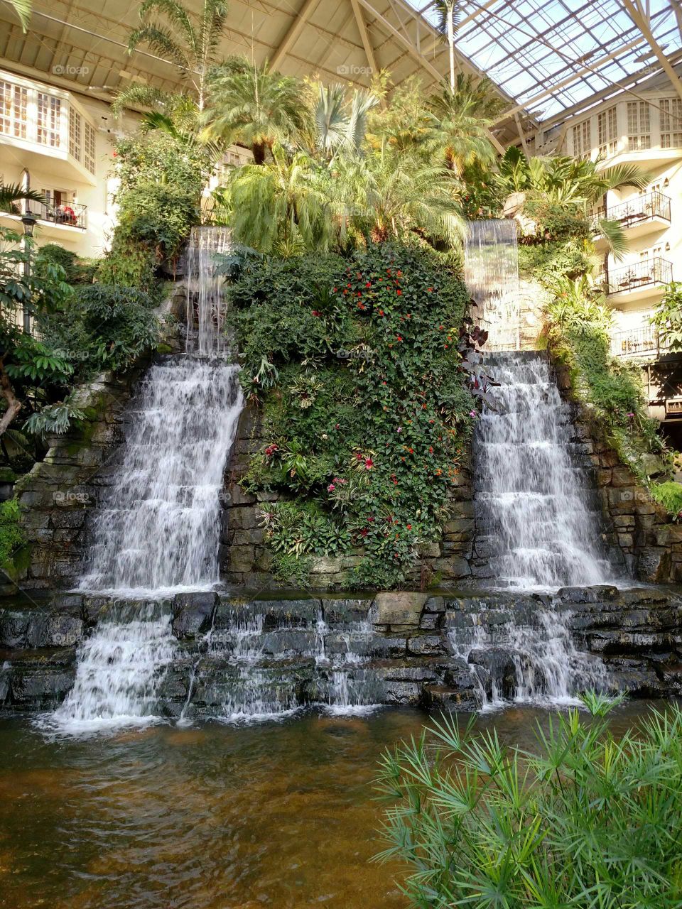Dual waterfalls
