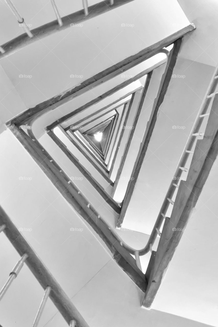 Triangular spiral space