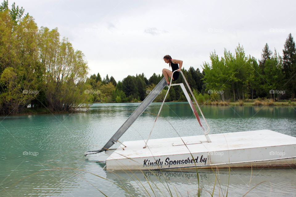 Retro water slide