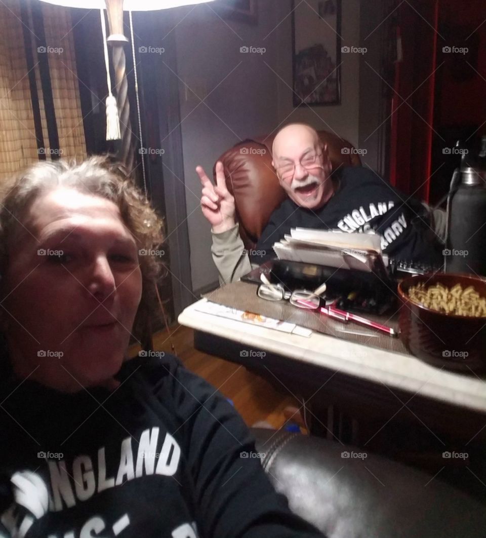 Watching Patriots play in Superbowl Game, great game.